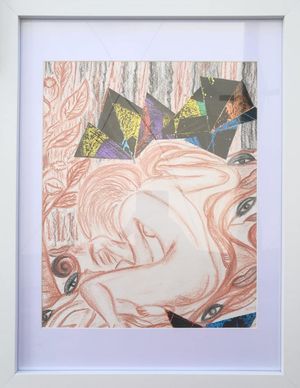 Nu em plantas deitado